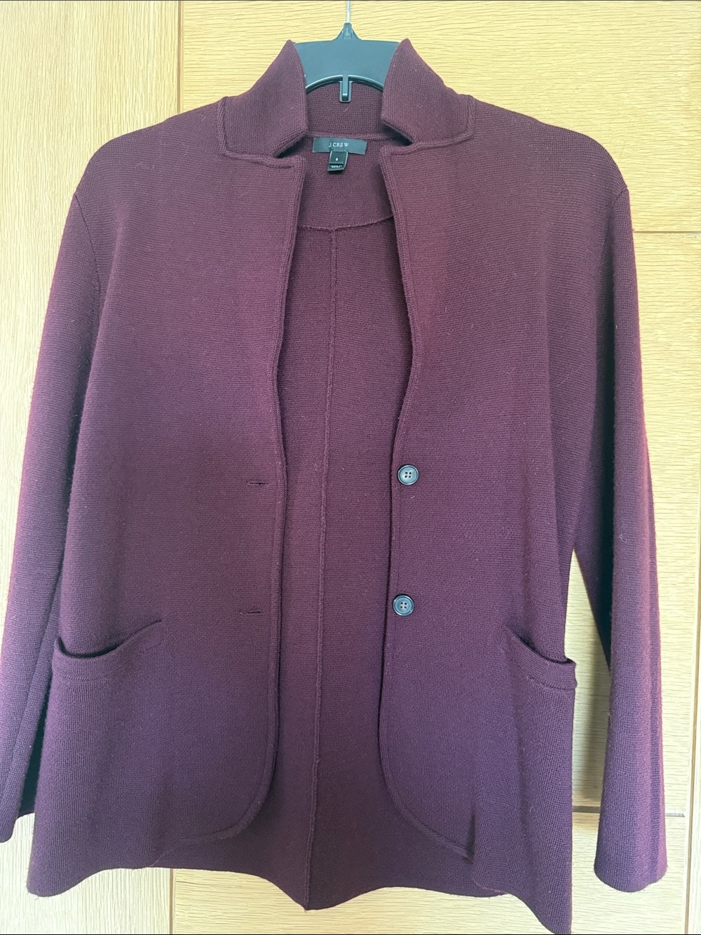 J. Crew Women's Burgundy Button Front Jacket